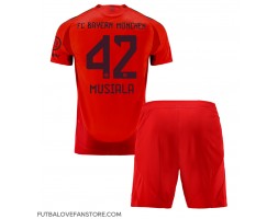 Bayern Munich Jamal Musiala #42 Domáci Detský futbalový dres 2024-25 Krátky Rukáv (+ trenírky)